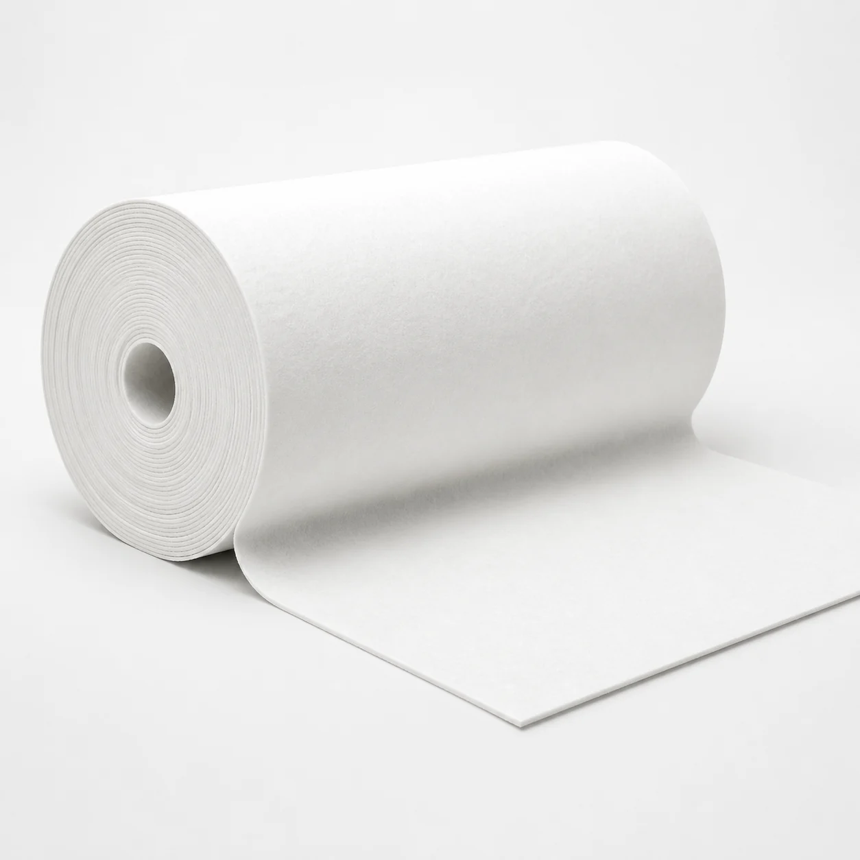 Papel blanco de fibra cerámica para 1260 °C presentado en rollo